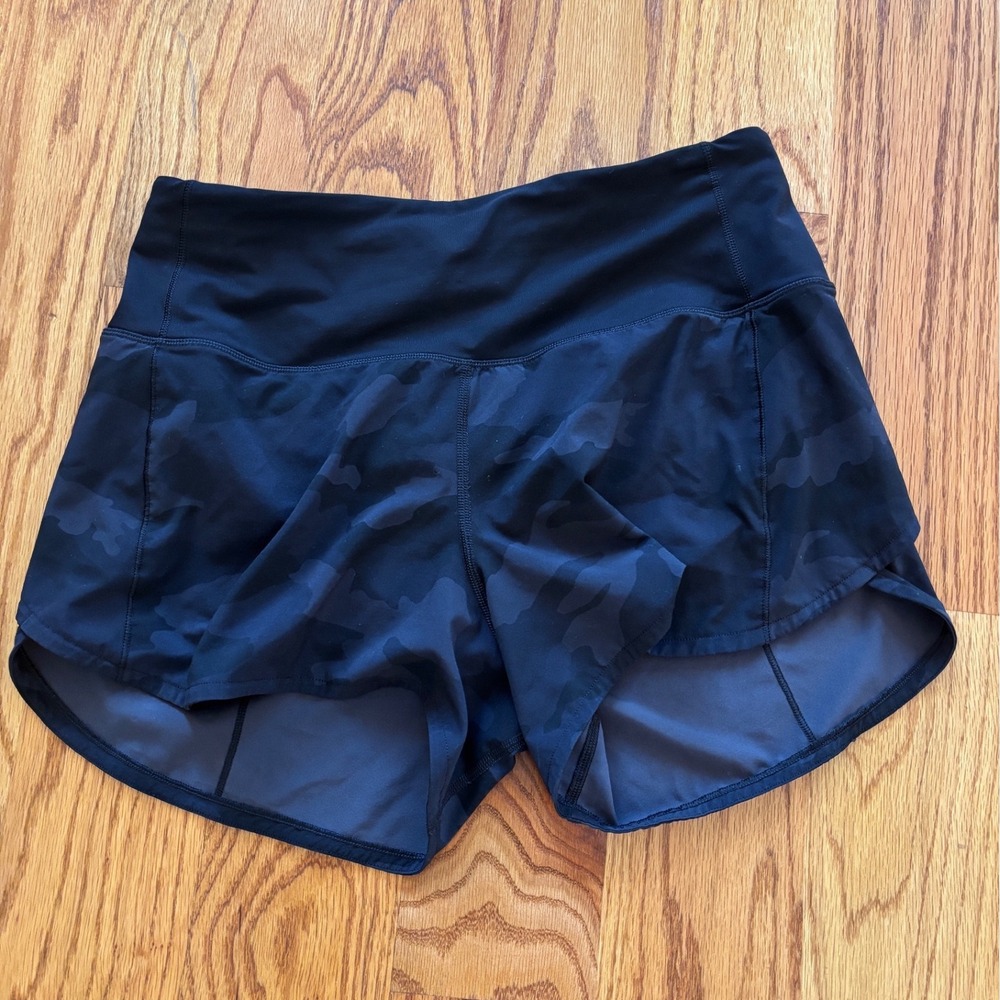 Lululemon Speed Up High Rise Lined Short 2.5 Heritage 365 Camo Deep Coal Multi 6 - Picture 2 of 7